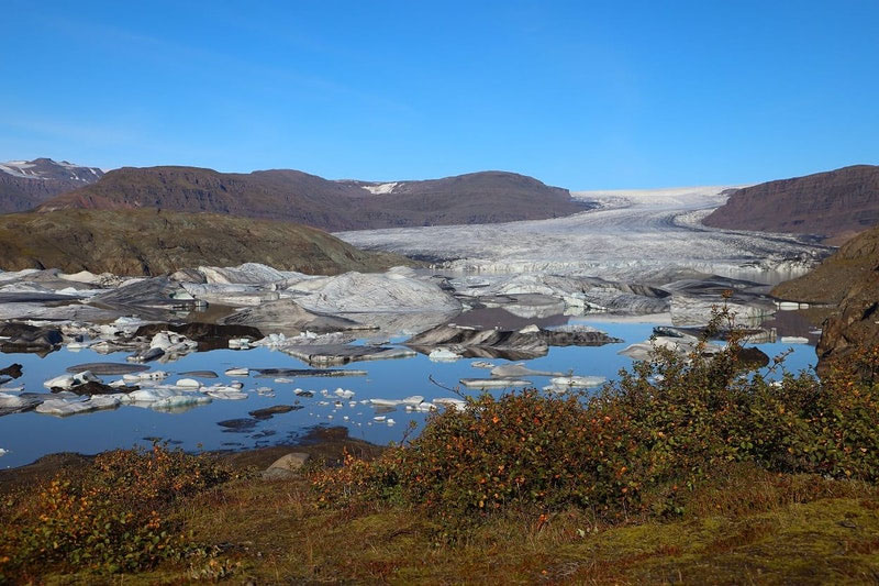 Hoffellsjokull glacier, view from the ground.