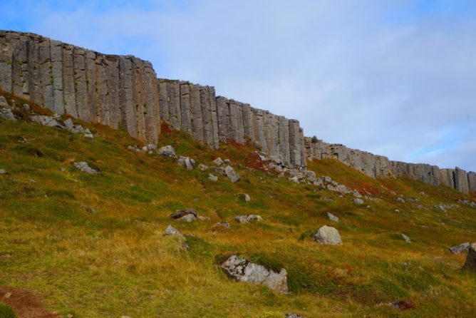 View over the Greduberg cliffs in Snaefellsness Peninsula.
