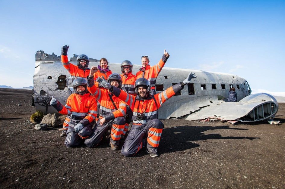 Plane wreck ATV tours on black beaches in South Iceland