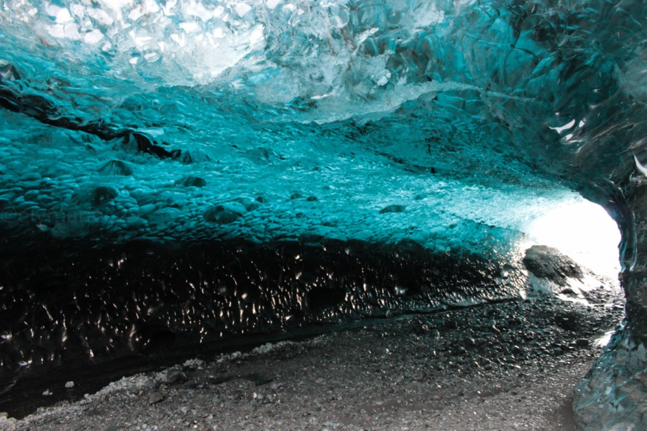 Blue Ice Cave exploring at Jokulsarlon Glacier Lagoon.