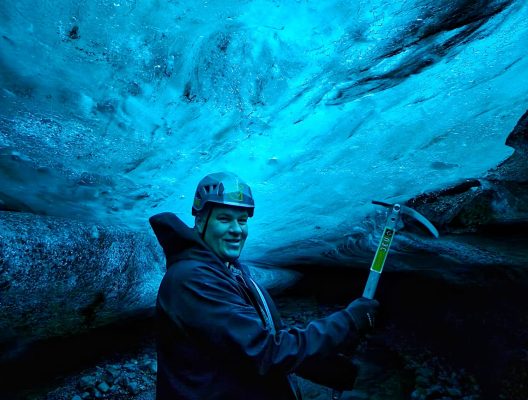 Ice-cave-exploring
